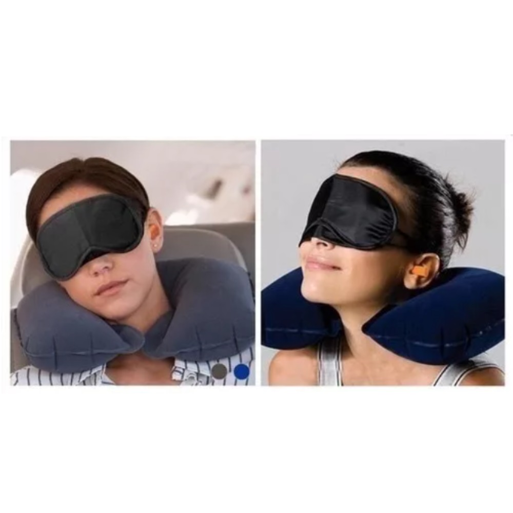 2 Kit De Viaje Con Almohada De Cuello